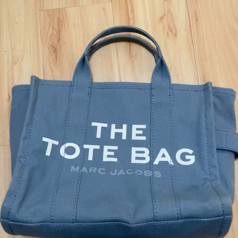 MARC JACOBS Classic Grey Blue Tote Bag